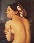 Half-figure of a Bather by Jean Auguste Dominique Ingres
